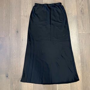 Abercrombie & Fitch Black Satin Maxi Skirt